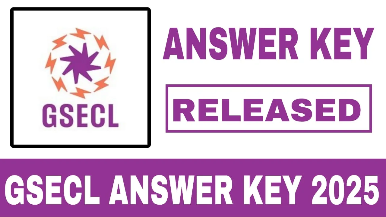Gujarat State Electricity Corporation Answer Key 2025