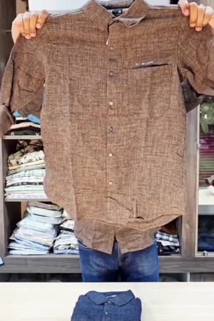 Men and Boys Short Sleeves Collared Neck Button Front Textured Polyester Regular Fit Holiday Shirts